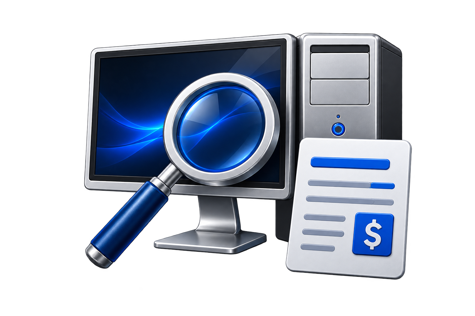Computer diagnosis and estimate illustration