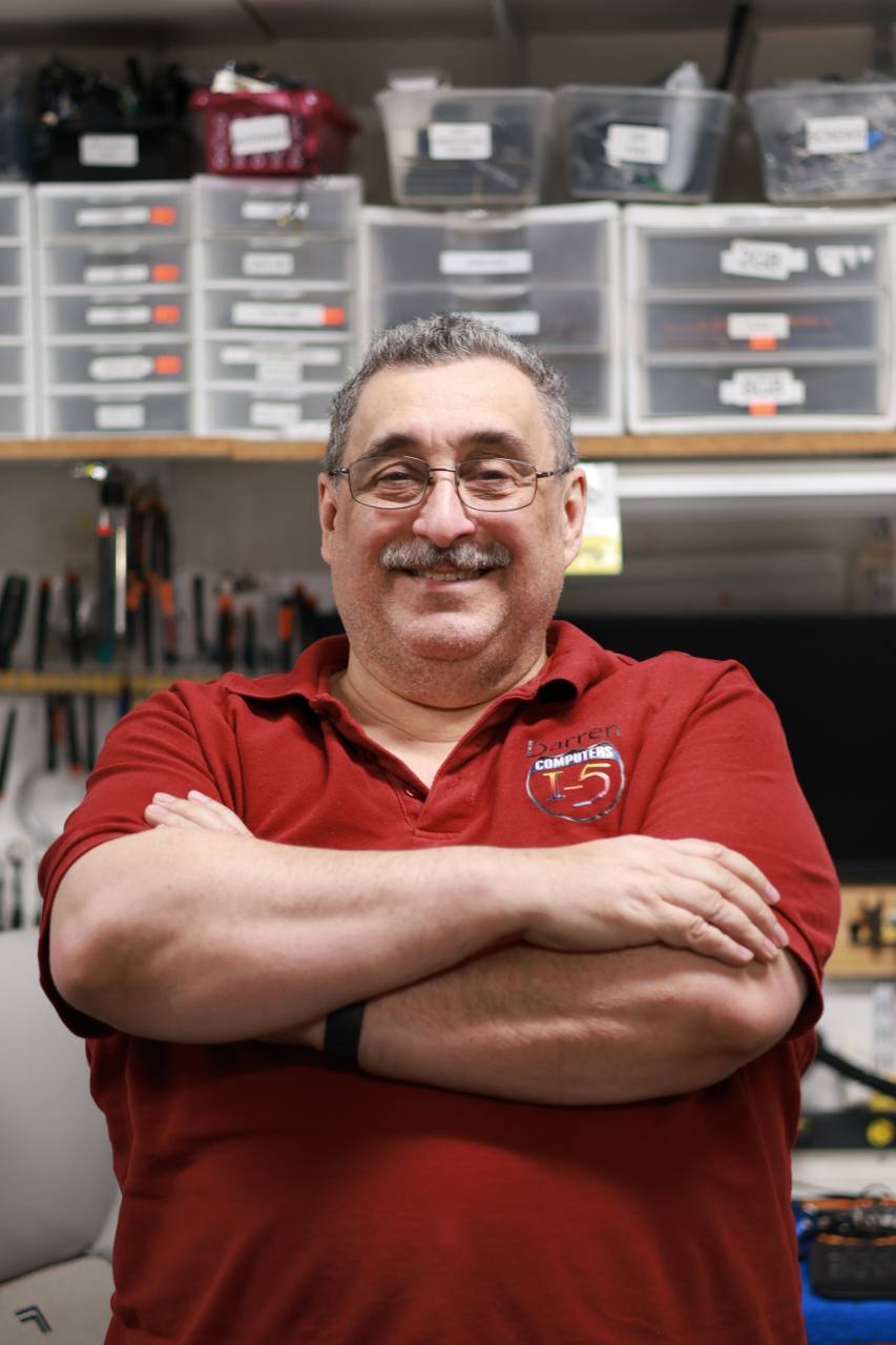 Darren moline, owner and computer technician at i-5 computers in vancouver, washington
